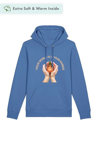 Blue Your World Graphic Hoodie, Heavyweight, from organic cotton blend, Unisex, for Women & for Men