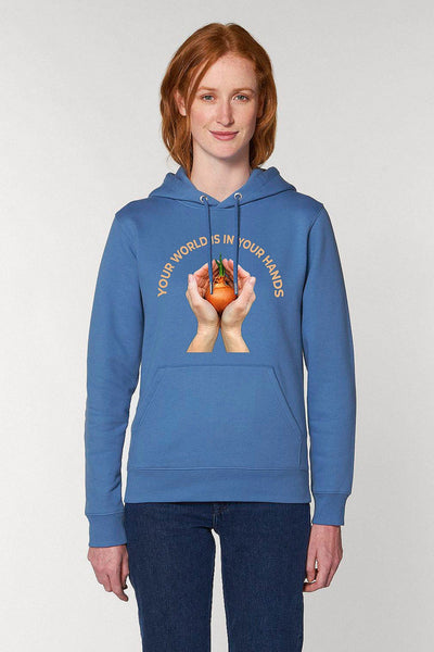 Blue Your World Graphic Hoodie, Heavyweight, from organic cotton blend, Unisex, for Women & for Men