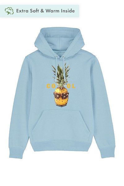 Light blue Cool Graphic Hoodie, Heavyweight, from organic cotton blend, Unisex, for Women & for Men