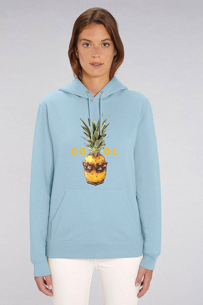 Light blue Cool Graphic Hoodie, Heavyweight, from organic cotton blend, Unisex, for Women & for Men