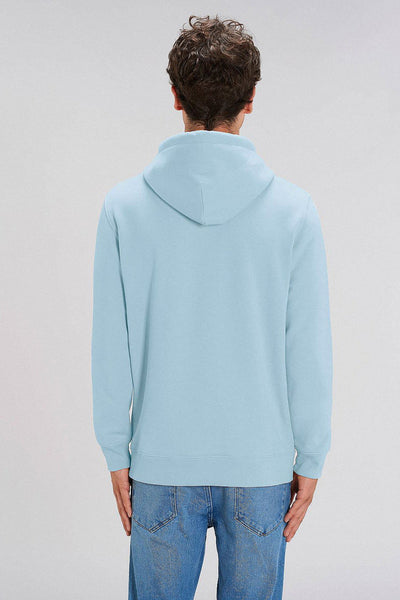 Light blue Cool Pineapple Print Hoodie, Heavyweight, from organic cotton blend, Unisex, for Women & for Men