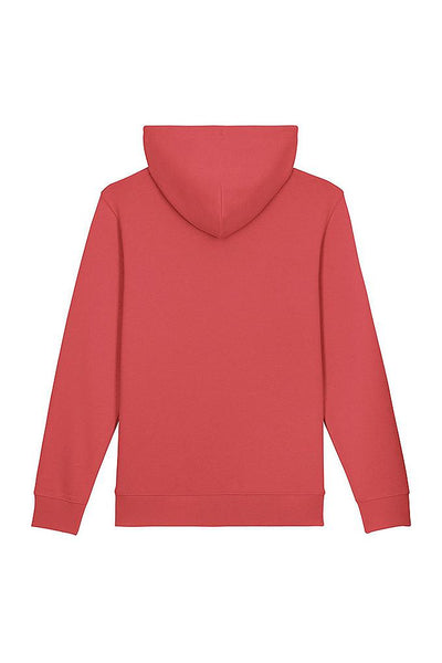 Red Organic Cotton Printed Hoodie, Heavyweight, from organic cotton blend, Unisex, for Women & for Men