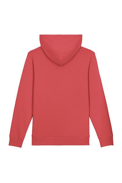 Red Organic Cotton Printed Hoodie, Heavyweight, from organic cotton blend, Unisex, for Women & for Men
