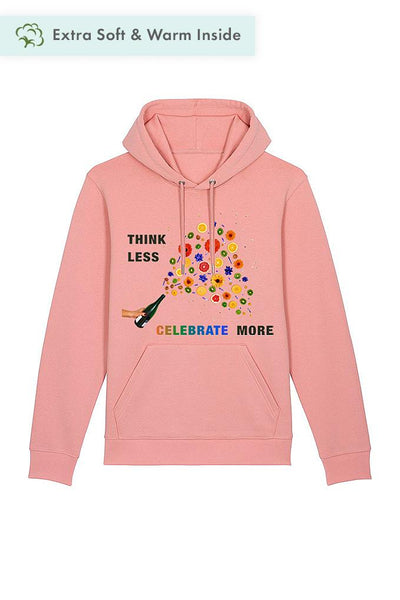 Pink Celebrate Graphic Hoodie, Heavyweight, from organic cotton blend, Unisex, for Women & for Men