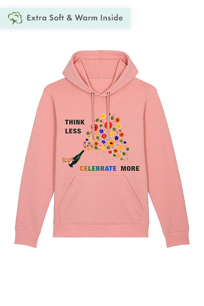 Pink Celebrate Graphic Hoodie, Heavyweight, from organic cotton blend, Unisex, for Women & for Men