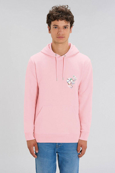 Cotton Pink Organic Cotton Printed Hoodie, Heavyweight, from organic cotton blend, Unisex, for Women & for Men 