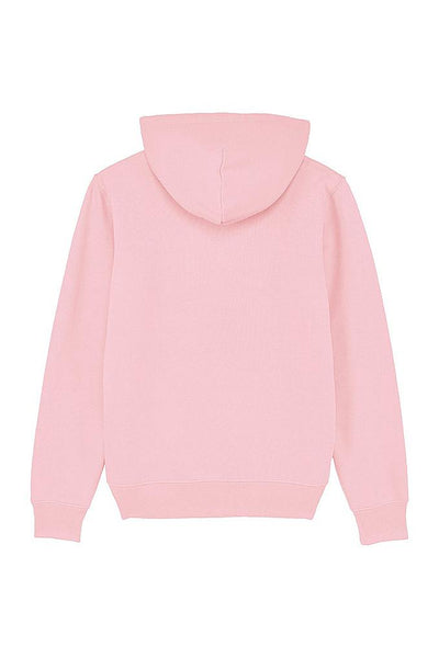 Cotton Pink Floral Printed Hoodie, Heavyweight, from organic cotton blend