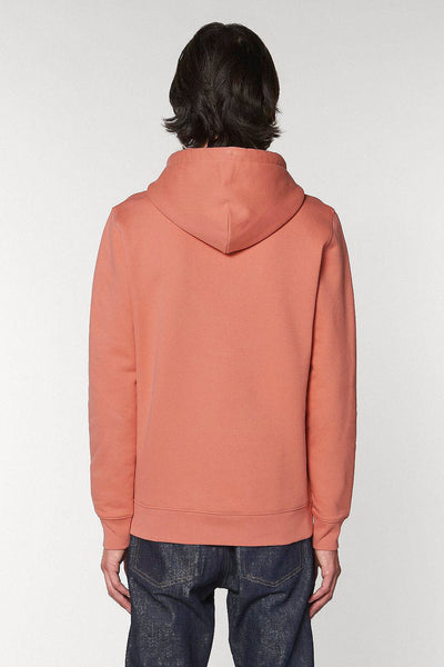 Rose Embroidered BHappy Logo Hoodie, Heavyweight, from organic cotton blend, Unisex, for Women & for Men