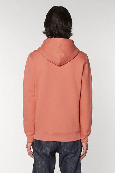Rose Embroidered BHappy Logo Hoodie, Heavyweight, from organic cotton blend, Unisex, for Women & for Men