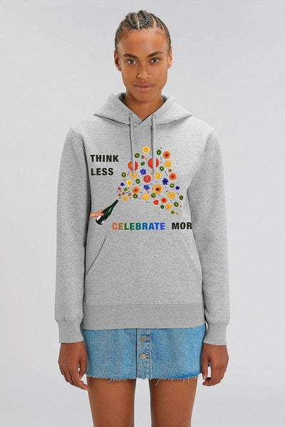 Grey Celebrate Graphic Hoodie, Heavyweight, from organic cotton blend, Unisex, for Women & for Men