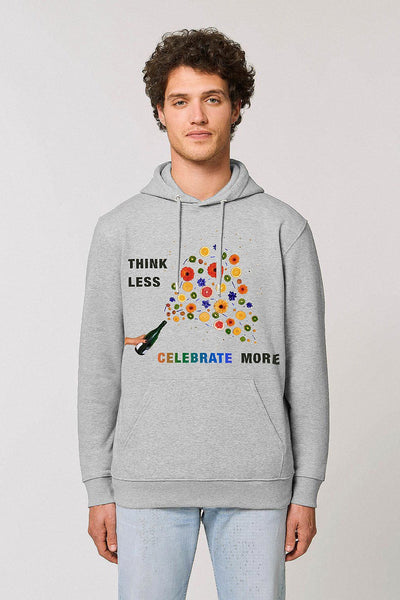 Grey Celebrate Graphic Hoodie, Heavyweight, from organic cotton blend, Unisex, for Women & for Men