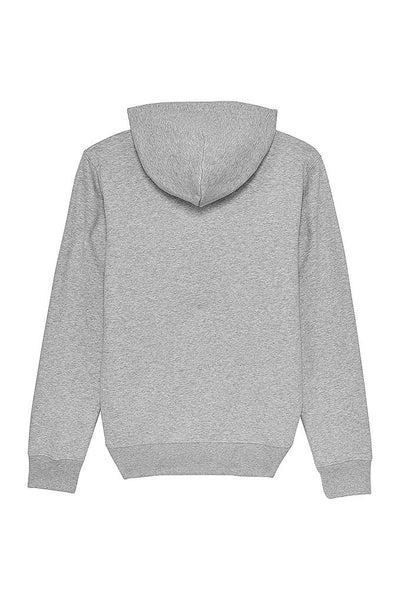 Grey Floral Printed Hoodie, Heavyweight, from organic cotton blend