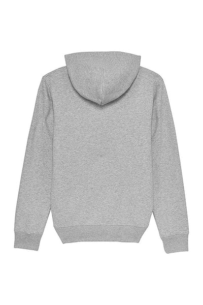 Grey Floral Printed Hoodie, Heavyweight, from organic cotton blend