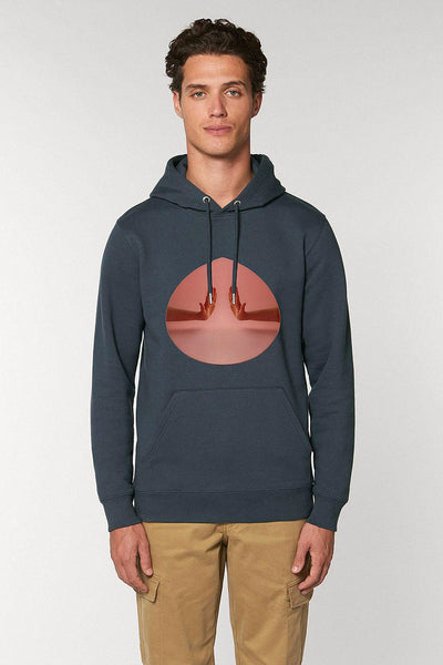 Dark grey Two Hands Graphic Hoodie, Heavyweight, from organic cotton blend, Unisex, for Women & for Men