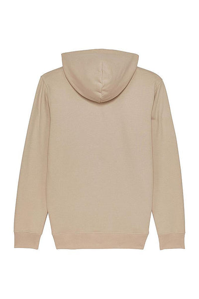 Beige Embroidered BHappy Logo Hoodie, Heavyweight, from organic cotton blend, Unisex, for Women & for Men