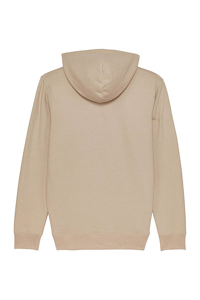 Beige Embroidered BHappy Logo Hoodie, Heavyweight, from organic cotton blend, Unisex, for Women & for Men