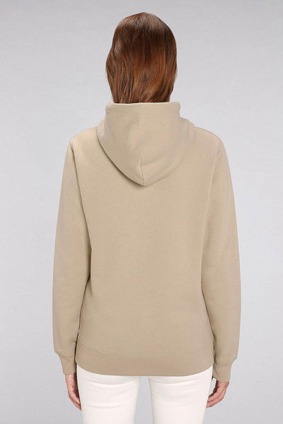 Beige Embroidered BHappy Logo Hoodie, Heavyweight, from organic cotton blend, Unisex, for Women & for Men