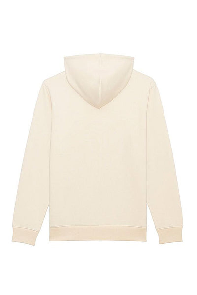 Beige Chocolate Love Print Hoodie, Heavyweight, from organic cotton blend, Unisex, for Women & for Men
