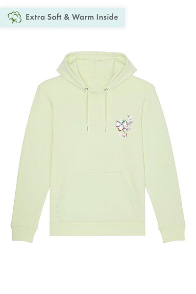 Light green Organic Cotton Printed Hoodie, Heavyweight, from organic cotton blend, Unisex, for Women & for Men