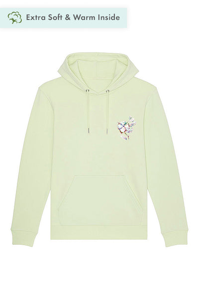 Light green Organic Cotton Printed Hoodie, Heavyweight, from organic cotton blend, Unisex, for Women & for Men