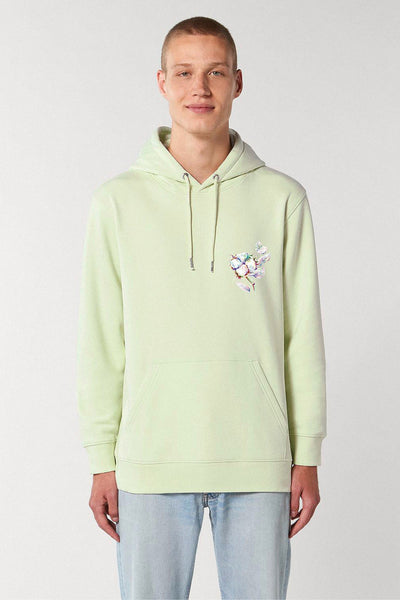Light green Organic Cotton Printed Hoodie, Heavyweight, from organic cotton blend, Unisex, for Women & for Men