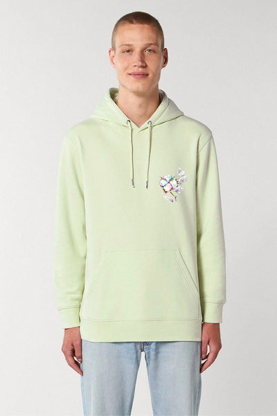 Light green Organic Cotton Printed Hoodie, Heavyweight, from organic cotton blend, Unisex, for Women & for Men