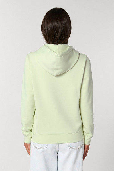 Light green Orange Bicycle Printed Hoodie, Heavyweight, from organic cotton blend, Unisex, for Women & for Men