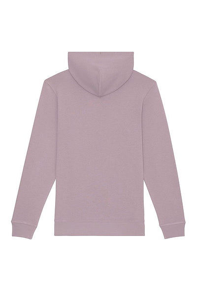 Lilac purple Donut Flowers Printed Hoodie, Heavyweight, from organic cotton blend