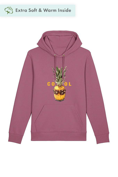 Purple Cool Graphic Hoodie, Heavyweight, from organic cotton blend, Unisex, for Women & for Men