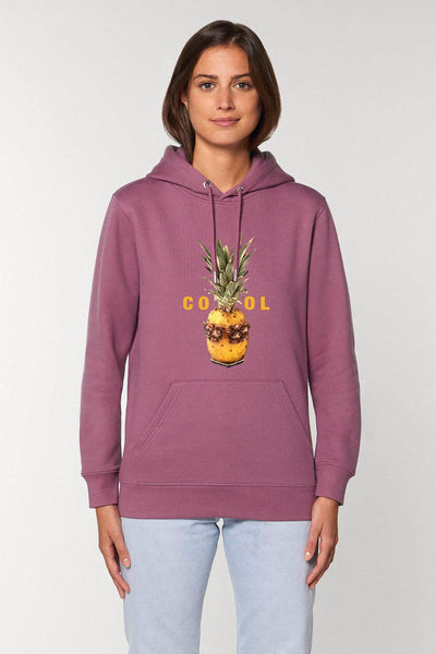 Purple Cool Graphic Hoodie, Heavyweight, from organic cotton blend, Unisex, for Women & for Men