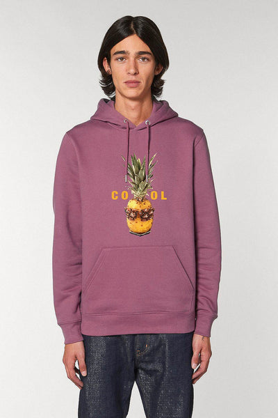 Purple Cool Graphic Hoodie, Heavyweight, from organic cotton blend, Unisex, for Women & for Men