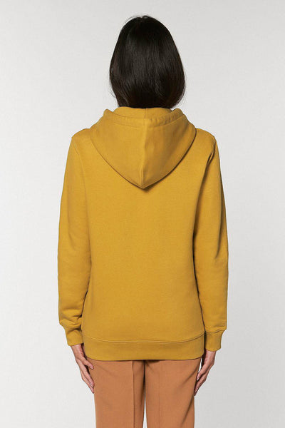Yellow Chocolate Love Print Hoodie, Heavyweight, from organic cotton blend, Unisex, for Women & for Men