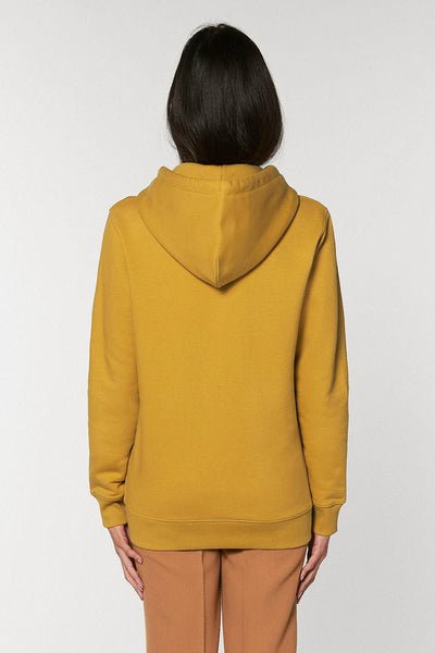 Yellow Chocolate Love Print Hoodie, Heavyweight, from organic cotton blend, Unisex, for Women & for Men