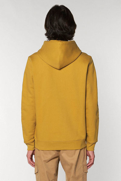 Yellow Chocolate Love Print Hoodie, Heavyweight, from organic cotton blend, Unisex, for Women & for Men