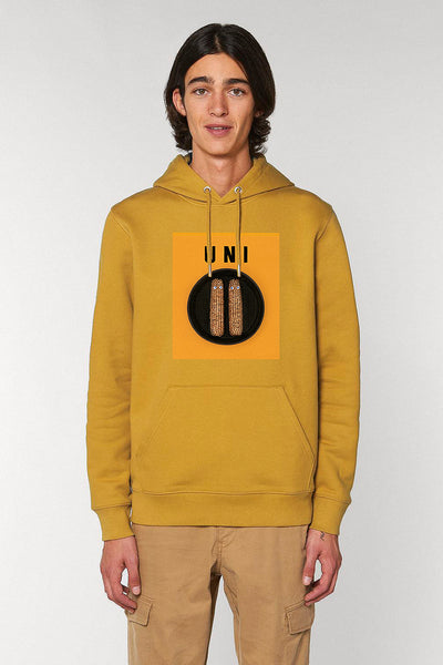 Yellow Unicorn Graphic Hoodie, Heavyweight, from organic cotton blend