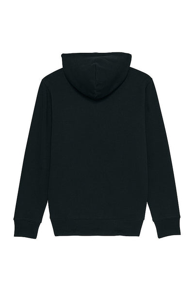 Black Men Cool Graphic Zip Up Hoodie, Heavyweight, from organic cotton blend