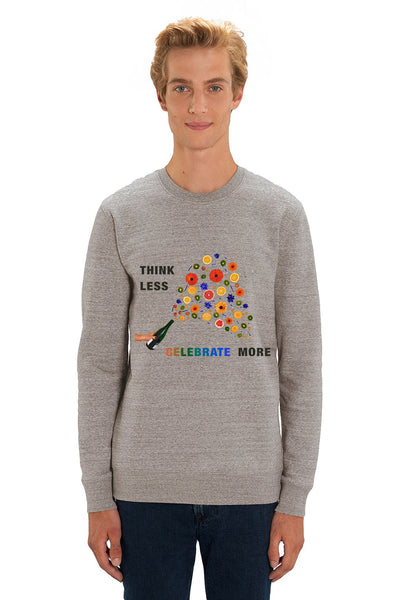 Grey Celebrate Graphic Sweatshirt, Heavyweight, from organic cotton blend, Unisex, for Women & for Men