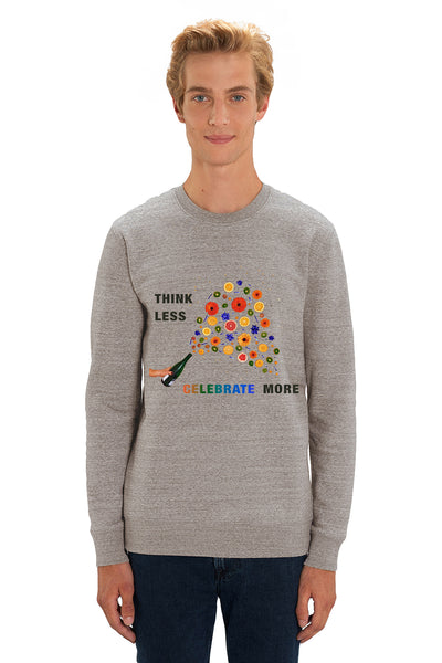 Grey Celebrate Graphic Sweatshirt, Heavyweight, from organic cotton blend, Unisex, for Women & for Men