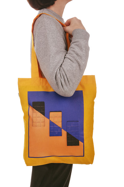 Organic Cotton Tote Bag with Love Chocolate print