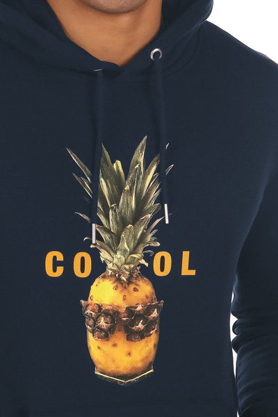 Navy Cool Graphic Hoodie, Heavyweight, from organic cotton blend, Unisex, for Women & for Men