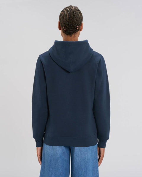 Navy Cool Graphic Hoodie, Heavyweight, from organic cotton blend, Unisex, for Women & for Men