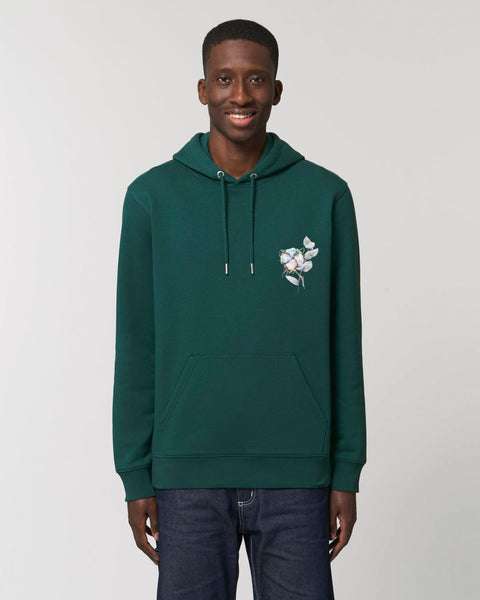 Green Organic Cotton Printed Hoodie, Heavyweight, from organic cotton blend, Unisex, for Women & for Men