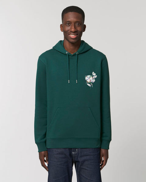 Green Organic Cotton Printed Hoodie, Heavyweight, from organic cotton blend, Unisex, for Women & for Men