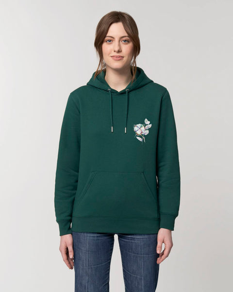 Green Organic Cotton Printed Hoodie, Heavyweight, from organic cotton blend, Unisex, for Women & for Men