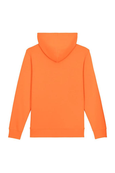 Orange Organic Cotton Printed Hoodie, Heavyweight, from organic cotton blend, Unisex, for Women & for Men