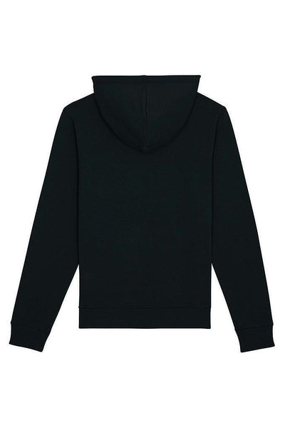 Black BHappy Logo Basic Hoodie, Medium-weight, from organic cotton blend, Unisex, for Women & for Men