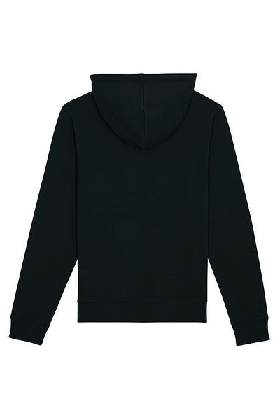Black BHappy Logo Basic Hoodie, Medium-weight, from organic cotton blend, Unisex, for Women & for Men