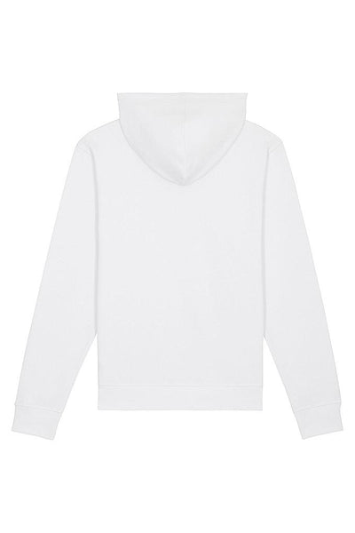 White BHappy Logo Basic Hoodie, Medium-weight, from organic cotton blend, Unisex, for Women & for Men