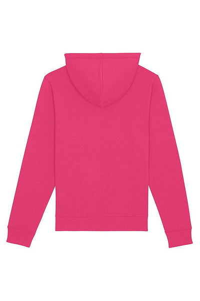 Pink BHappy Logo Basic Hoodie, Medium-weight, from organic cotton blend, Unisex, for Women & for Men