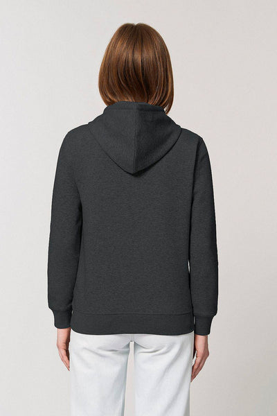 Dark grey BHappy Logo Basic Hoodie, Medium-weight, from organic cotton blend, Unisex, for Women & for Men